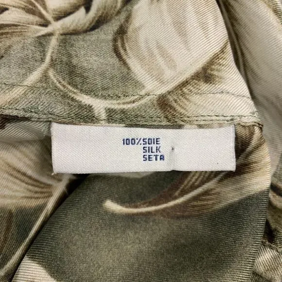 PIERRE-LOUIS MASCIA Size S Green Multi Color Floral Silk Camp Short Sleeve Shirt